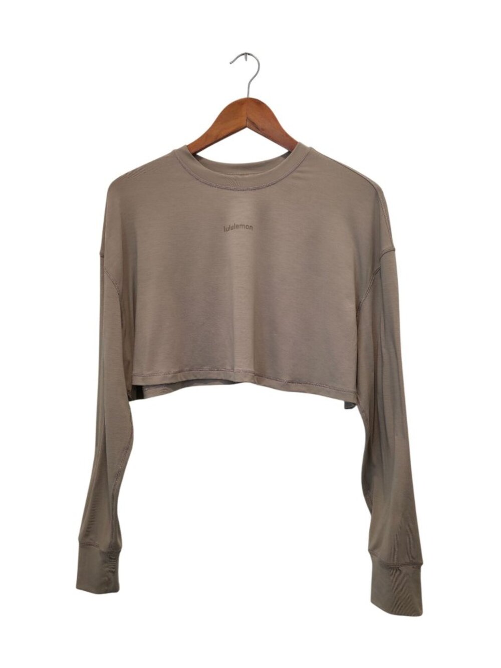 Lululemon Jersey Training Super-Cropped Loose-Fit Long-Sleeve Athleisure Top XL